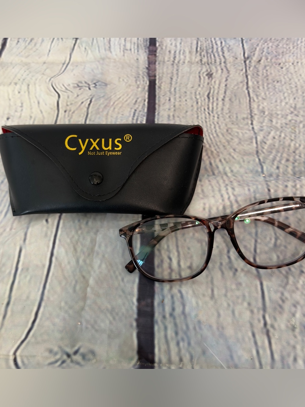 Cyxus Brown Tortoiseshell Blue Light Glasses with Protective Case